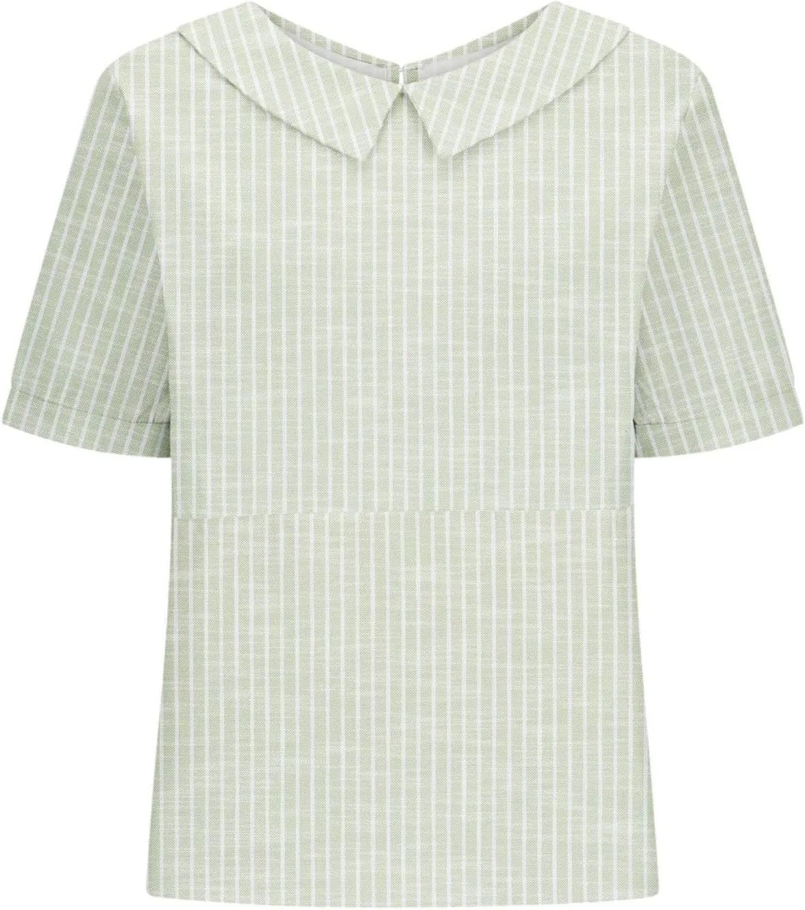 Womens Cotton Linen Short Sleeve T Shirts Casual Ruffled Trim Blouses Summer Cute Solid Tops Tunic Tee