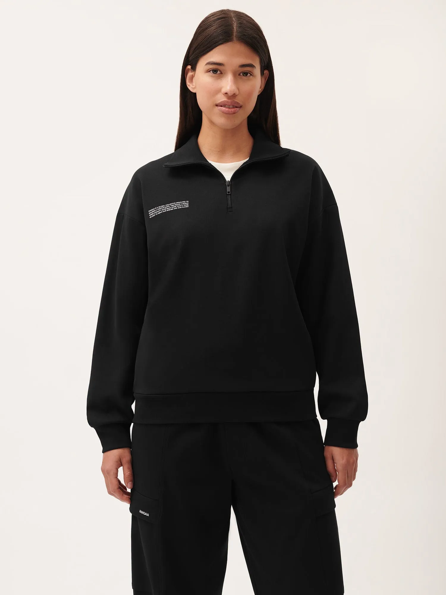 Womens DNA Double Jersey Half Zip Sweatshirtblack