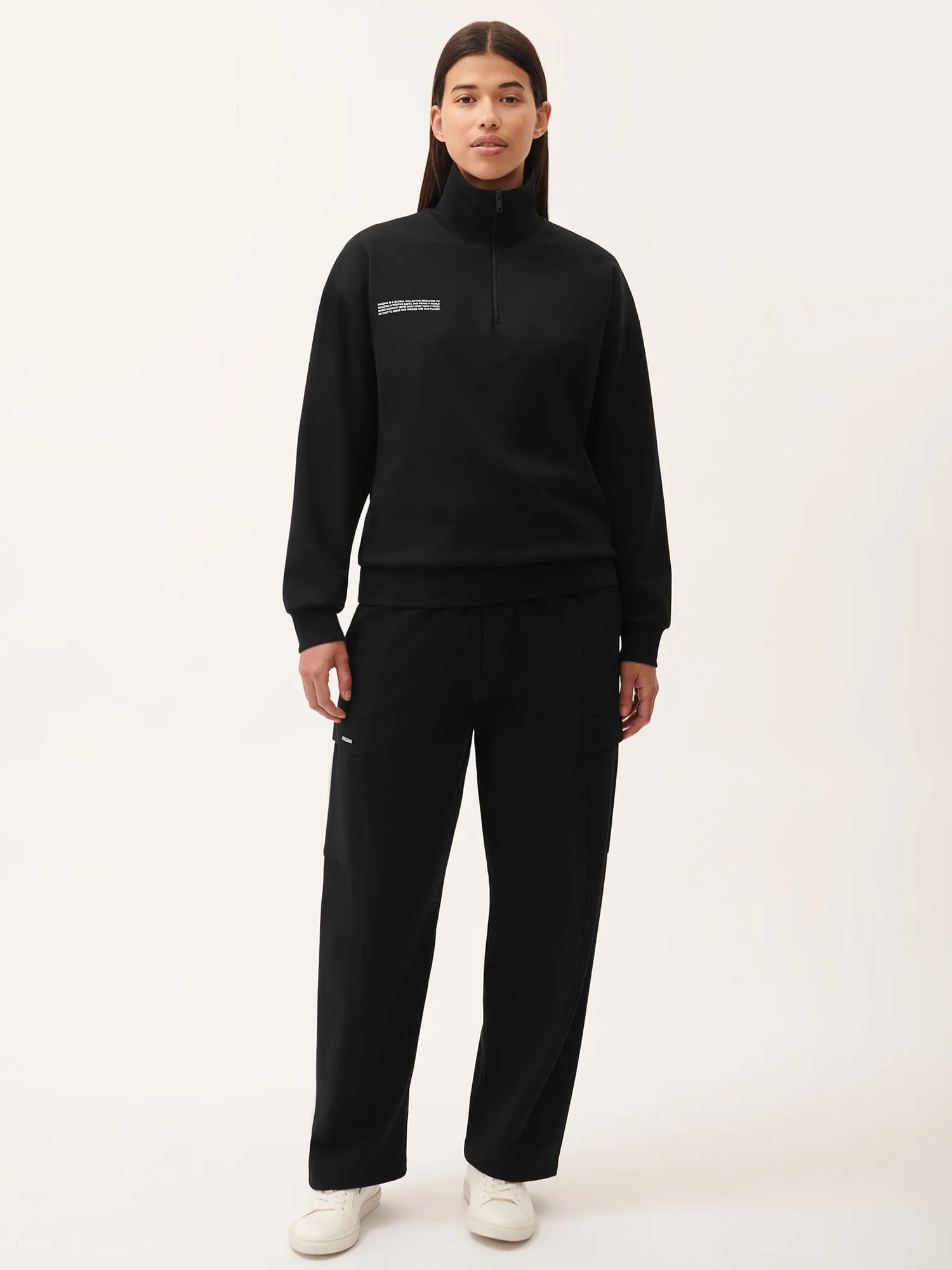 Womens DNA Double Jersey Half Zip Sweatshirtblack