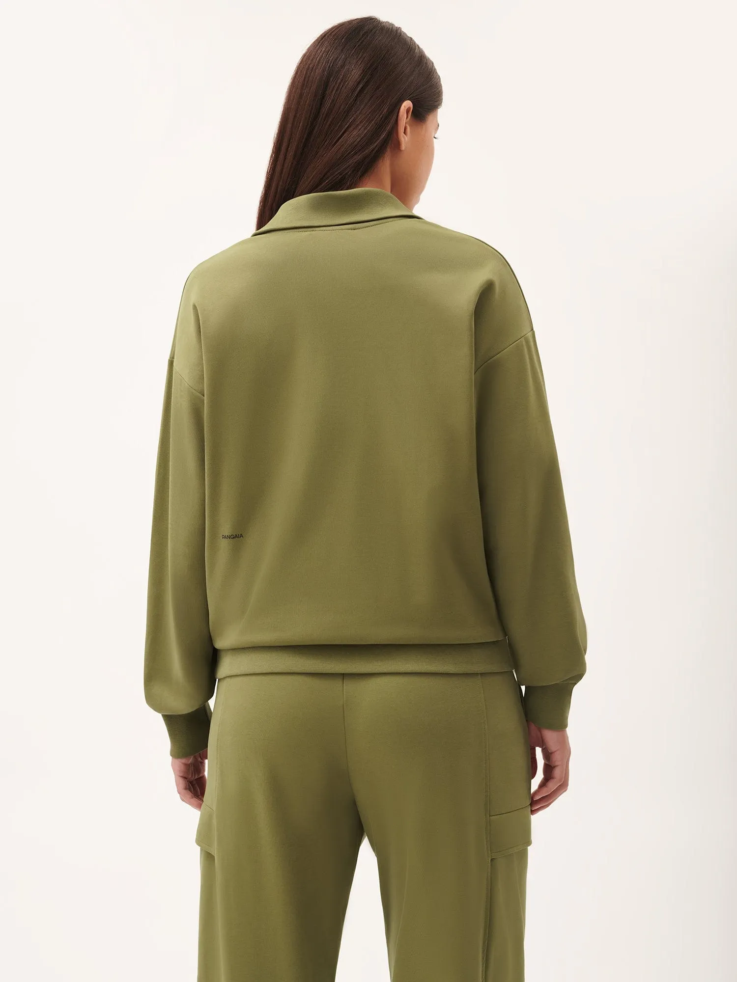 Womens DNA Double Jersey Half Zip Sweatshirthighland green