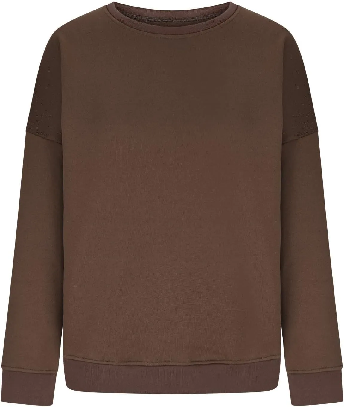 Women'S Fall Long Sleeve Solid Color Sweatshirt, Comfortable Fabric, Simple Design, Fashionable and Versatile