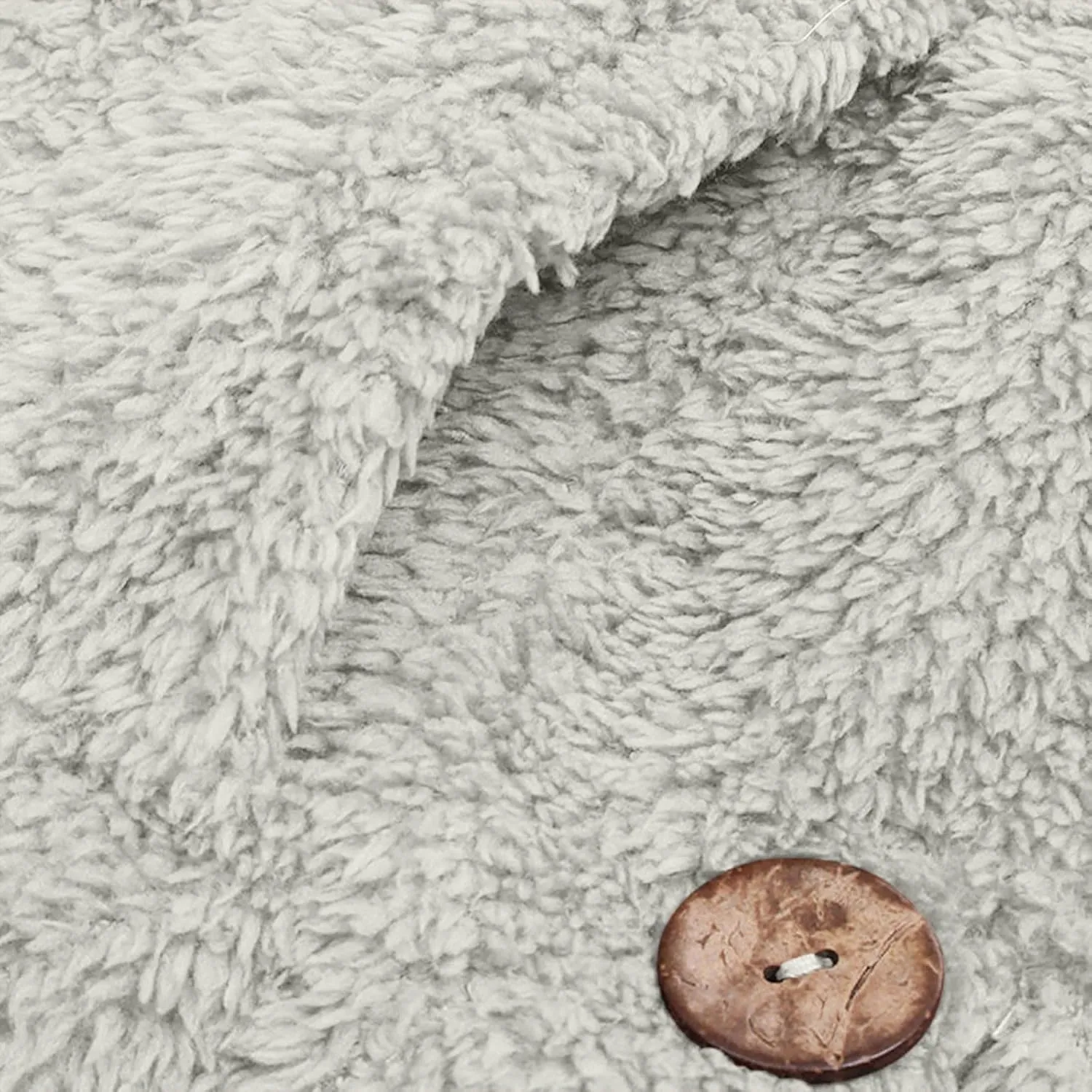 Womens Fuzzy Fleece Sherpa Hoodies Fashion Button Down Teddy Coat Oversized Sweatshirt with Pockets Jackets Cardigan