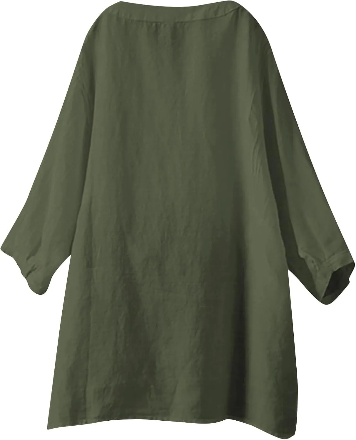 Womens Linen Button Down Shirts V Neck Short Sleeve Oversized Boyfriend Solid Tops Work Blouses Casual Dressy Tunics