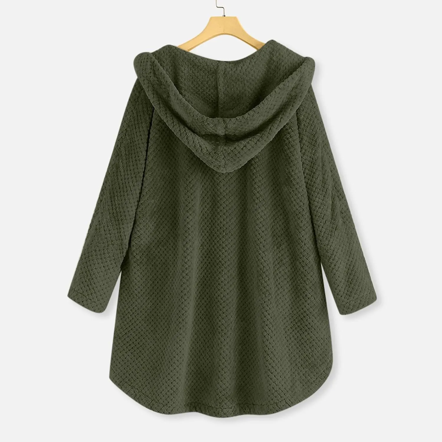 Womens Sherpa Fleece Lined Hoodie Jackets Plus Size Full Zip Up Thick Shaggy Fuzzy Zip Up Oversized Fluffy Coat Zipper