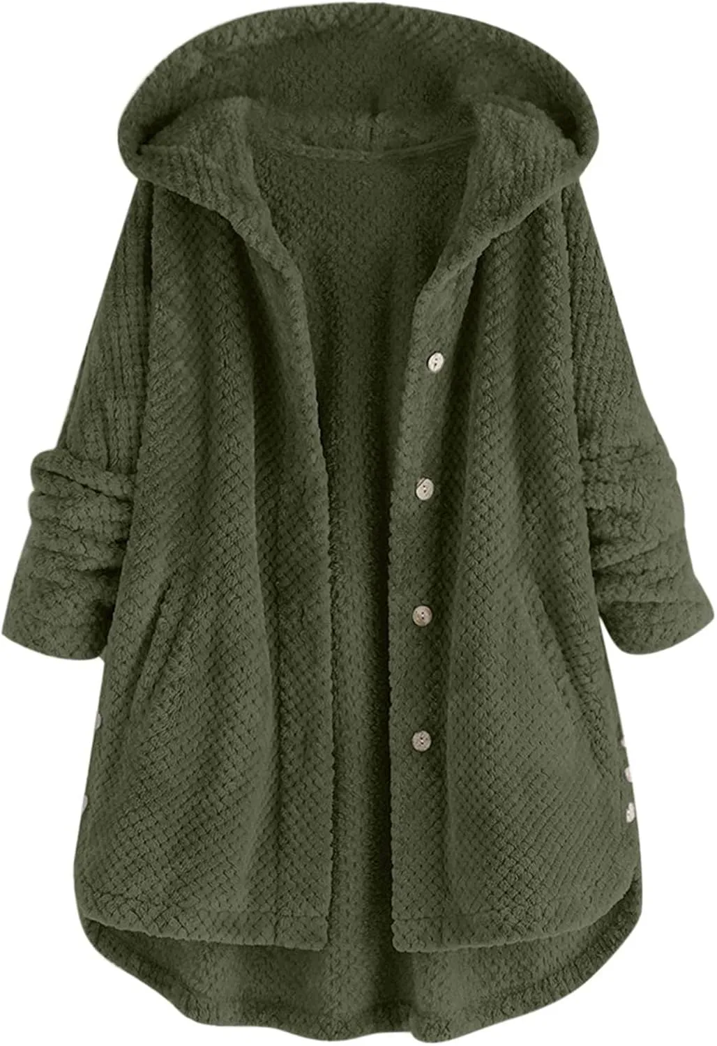 Womens Sherpa Fleece Lined Hoodie Jackets Plus Size Full Zip Up Thick Shaggy Fuzzy Zip Up Oversized Fluffy Coat Zipper
