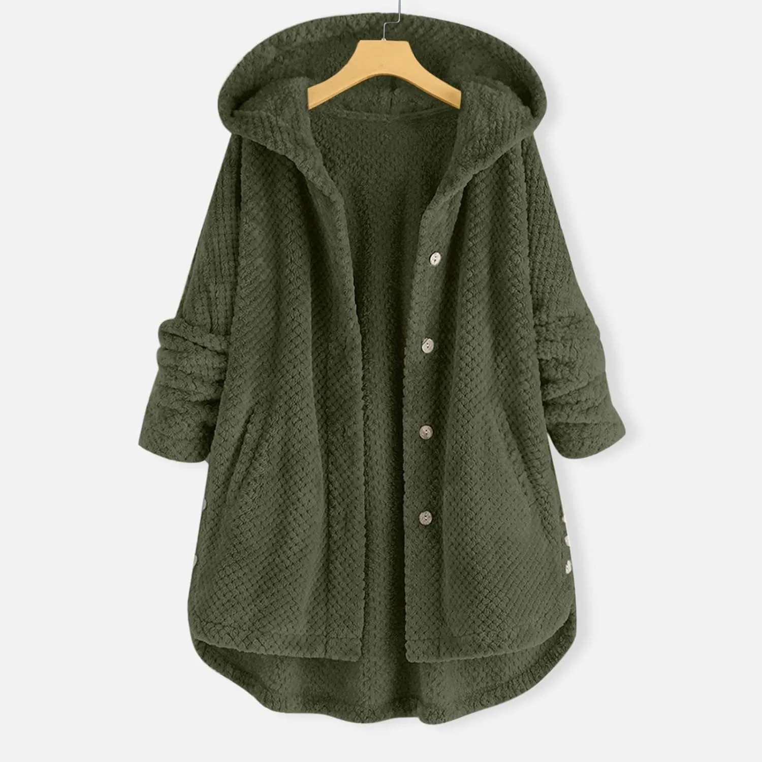 Womens Sherpa Fleece Lined Hoodie Jackets Plus Size Full Zip Up Thick Shaggy Fuzzy Zip Up Oversized Fluffy Coat Zipper