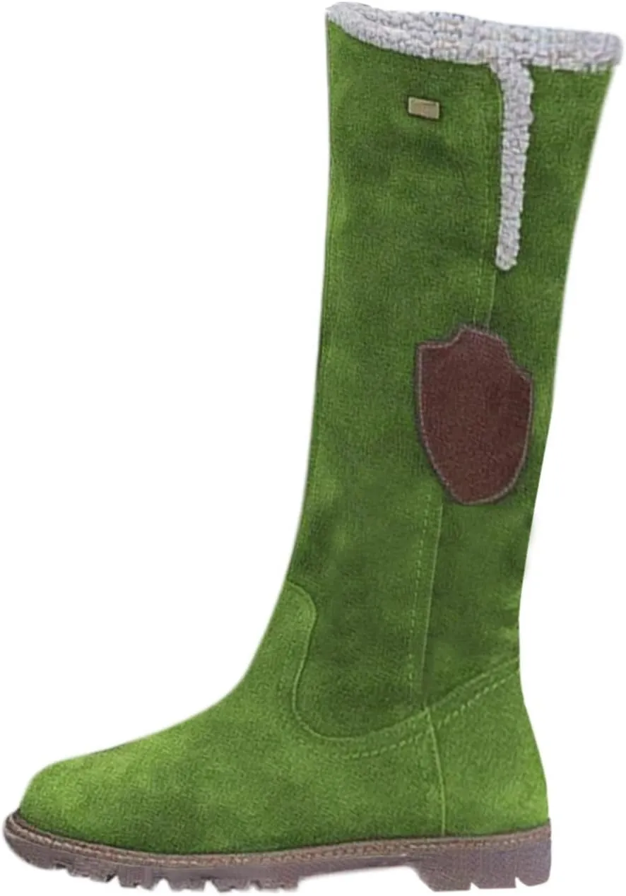 Women's Snow Boots Slip on Winter Snow Boots Women Women Winter Boots Pull on Mid Calf Winter Boots for Women with Fur Women's Tall Winter Boots
