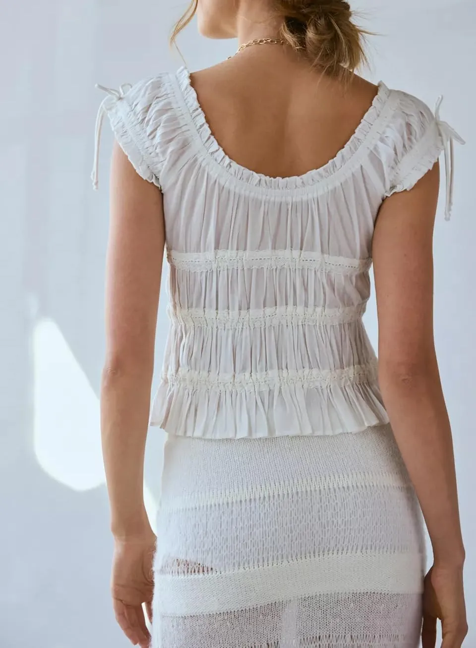 Womens Summer Flowy Short Sleeve Tank Top with Lace Trim Button Down Chiffon Shirt Boho Tie Front Ruffle Tank Tops
