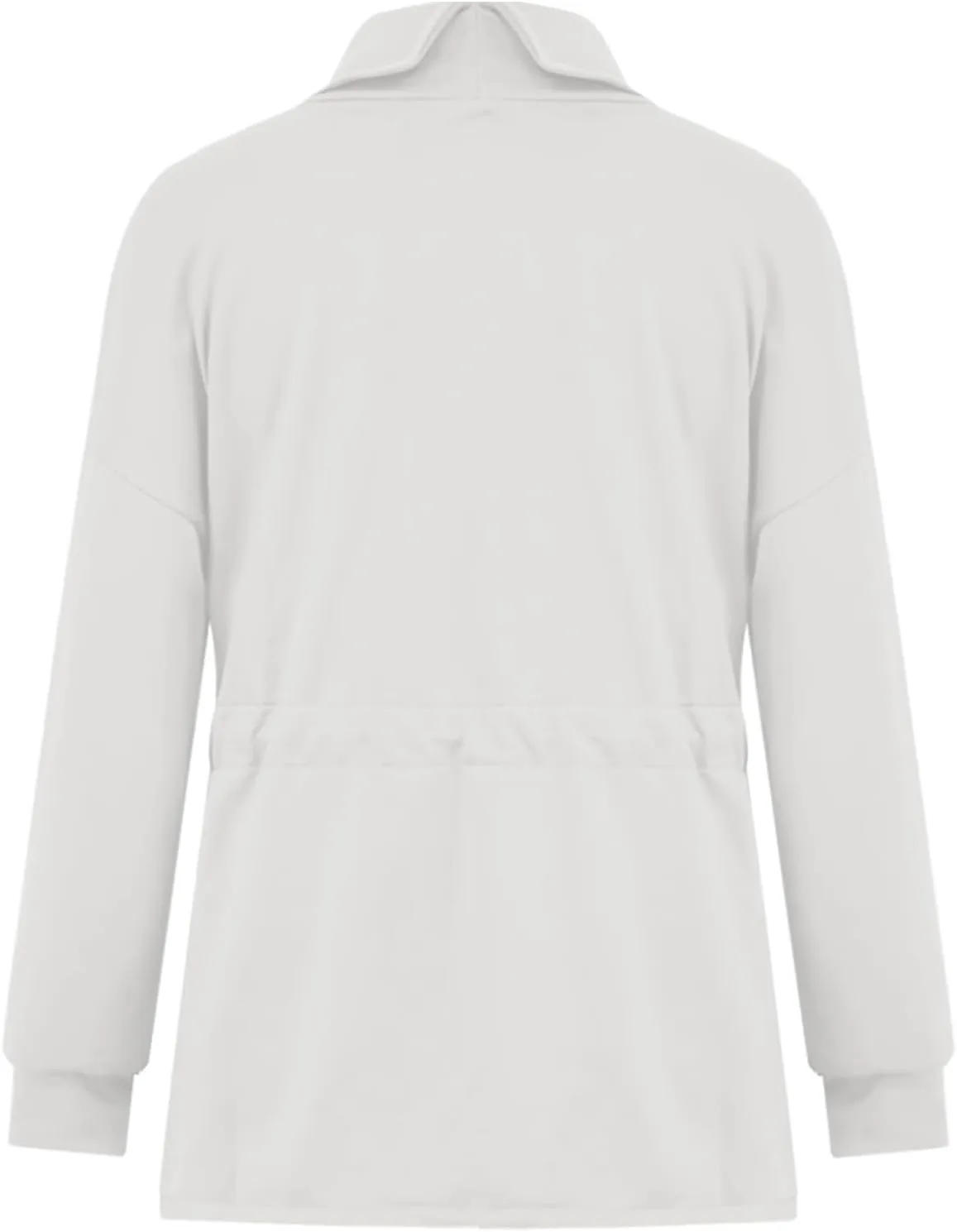 Womens Turtleneck Sweatshirts Long Sleeve Drawstring Waist Pullover Tops Trendy 2024 Fall Hoodies Preppy Outfits