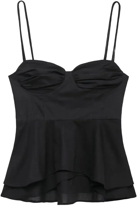 Women's Y2k Ruffled Sleeveless Camisole