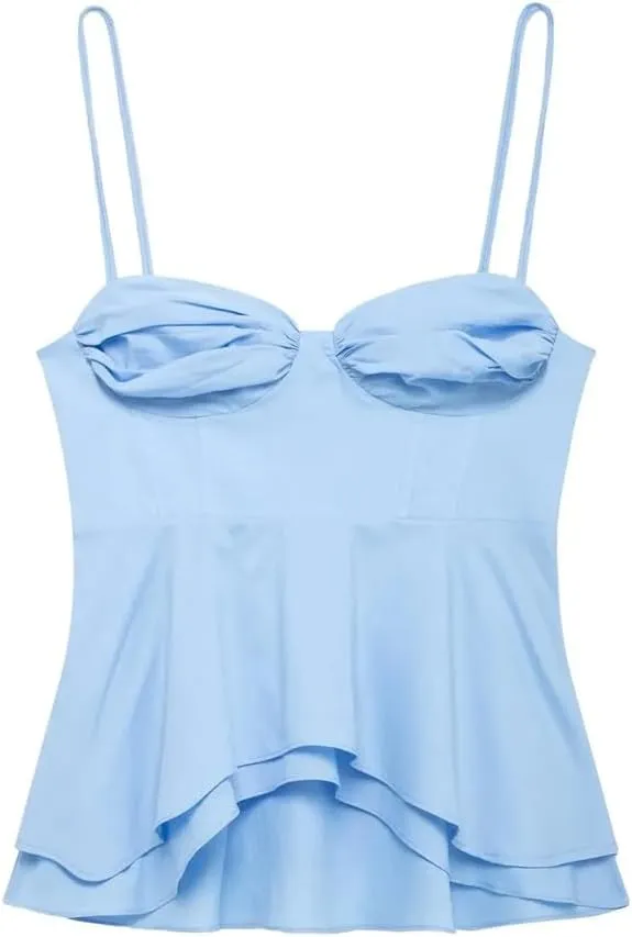 Women's Y2k Ruffled Sleeveless Camisole