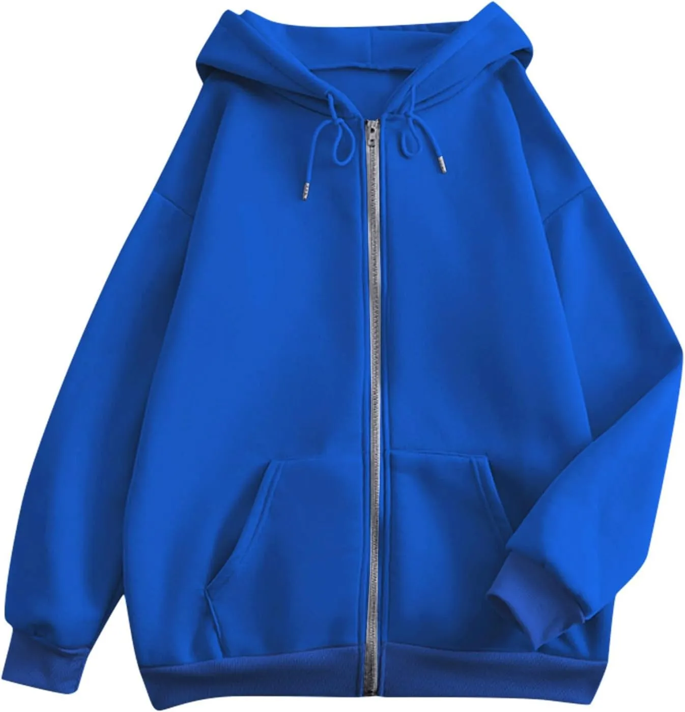 Womens Zip up Hoodies Long Sleeve Sweatshirts with Hood Fall Outfits Oversized Sweaters Casual Fashion Jackets 2024