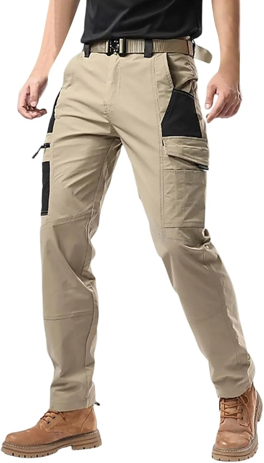 Workout Pants for Men Water Resistant Tapered Pants with Pockets Trousers Athletic Joggers Hiking