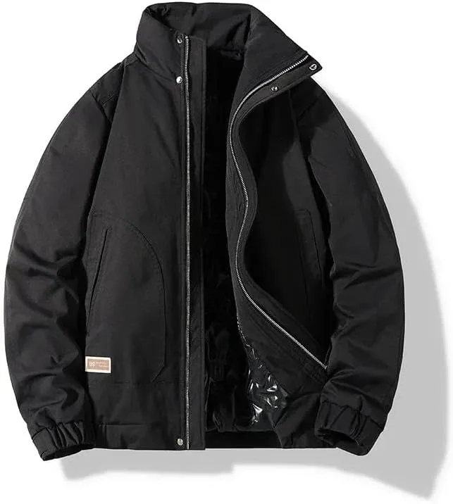 Xingfenly Winter Jacket Men Cotton Padded Coat Casual Plus Size Work Jackets Men' Clothing Baseball