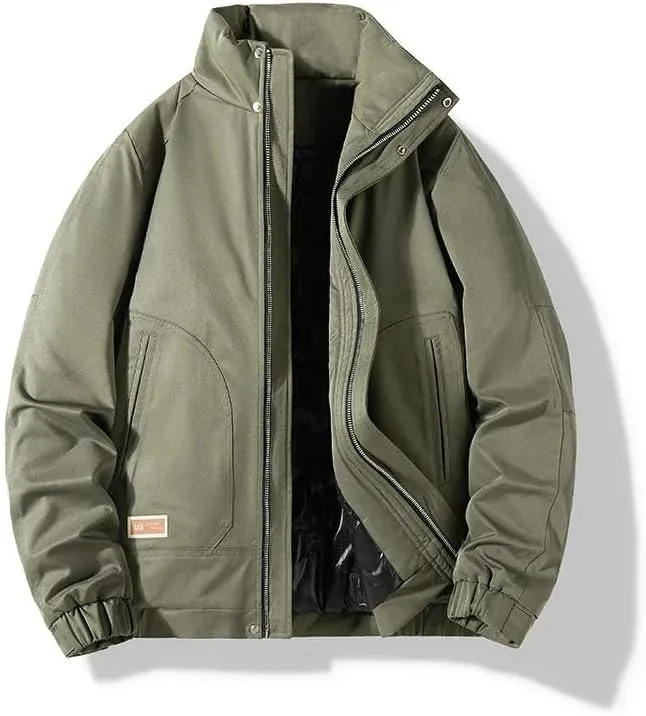 Xingfenly Winter Jacket Men Cotton Padded Coat Casual Plus Size Work Jackets Men' Clothing Baseball