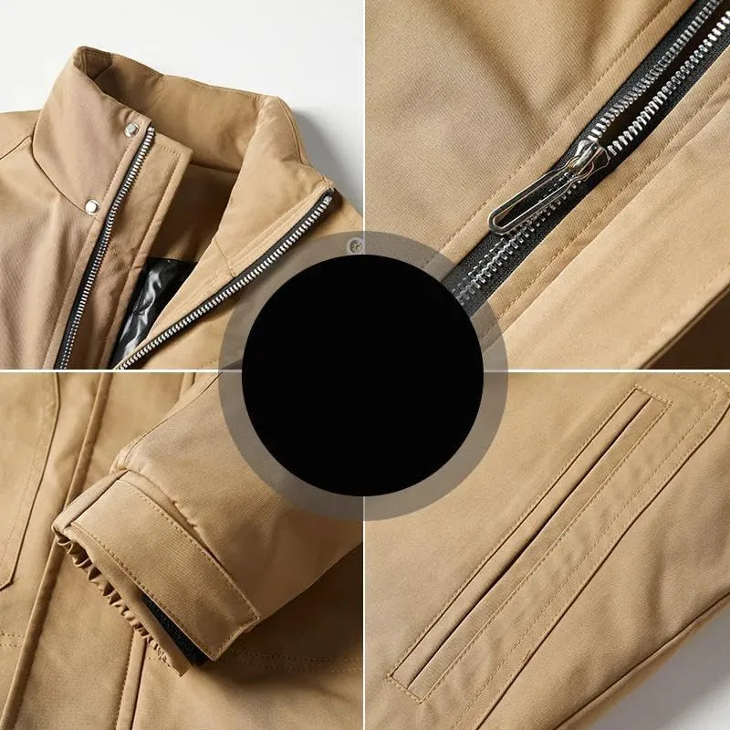 Xingfenly Winter Jacket Men Cotton Padded Coat Casual Plus Size Work Jackets Men' Clothing Baseball
