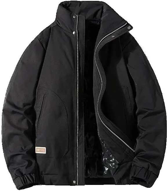 Xingfenly Winter Jacket Men Cotton Padded Coat Casual Plus Size Work Jackets Men' Clothing Baseball