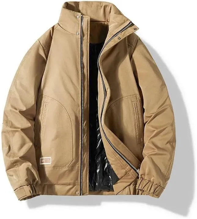 Xingfenly Winter Jacket Men Cotton Padded Coat Casual Plus Size Work Jackets Men' Clothing Baseball