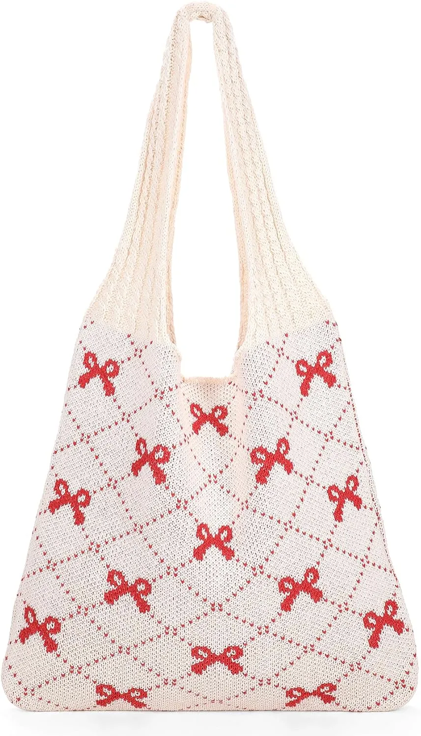XZQTIVE Crochet Tote Bag for Women Mesh Beach bag for Summer Vacation Aesthetic Hobo Knit Shoulder Bag