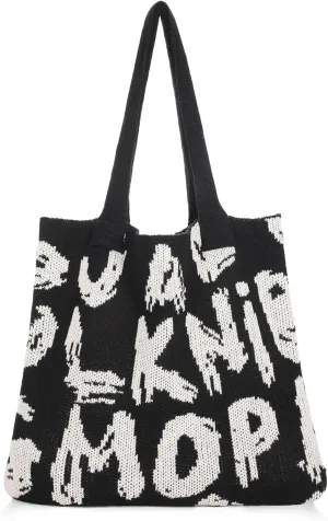 XZQTIVE Crochet Tote Bag for Women Mesh Beach bag for Summer Vacation Aesthetic Hobo Knit Shoulder Bag