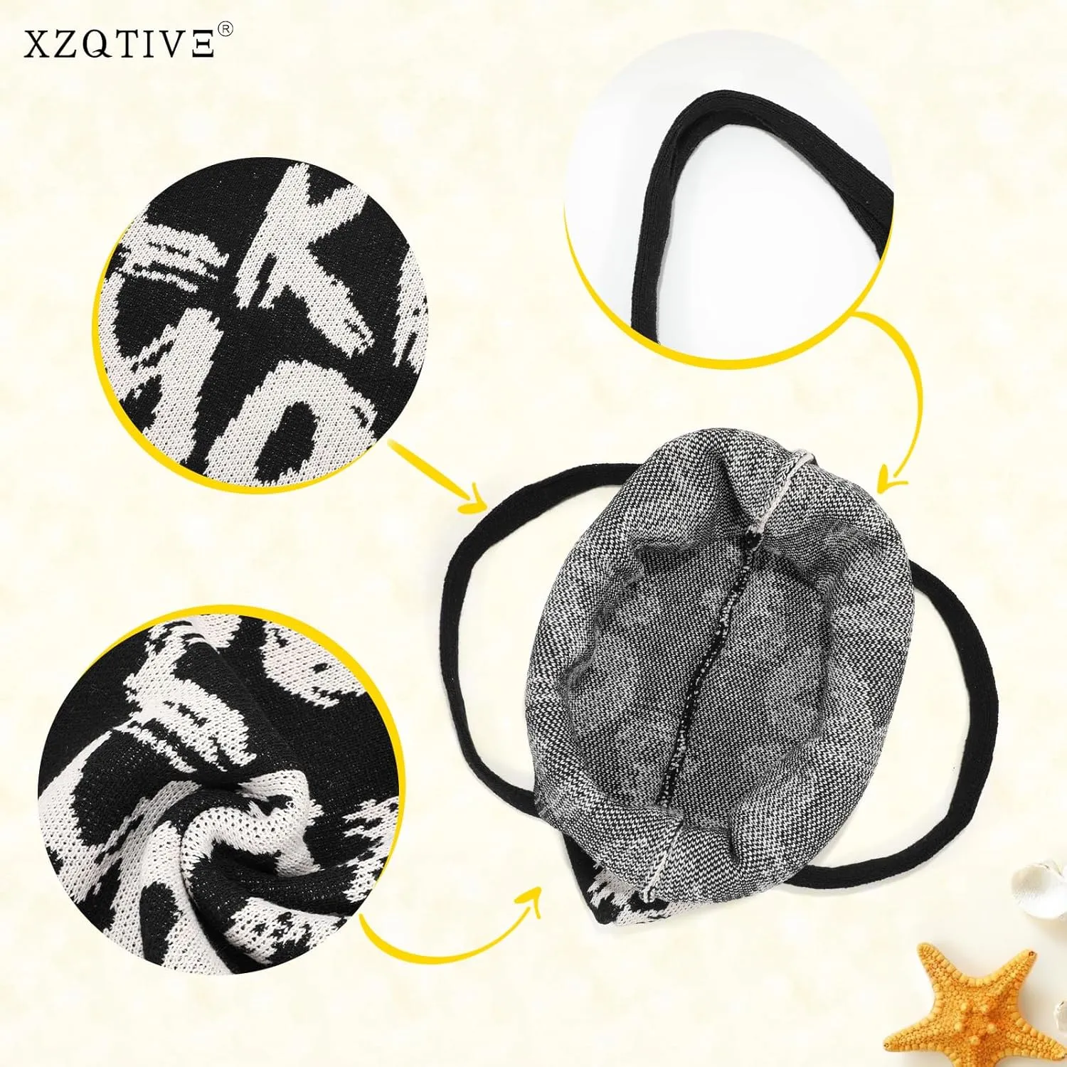 XZQTIVE Crochet Tote Bag for Women Mesh Beach bag for Summer Vacation Aesthetic Hobo Knit Shoulder Bag