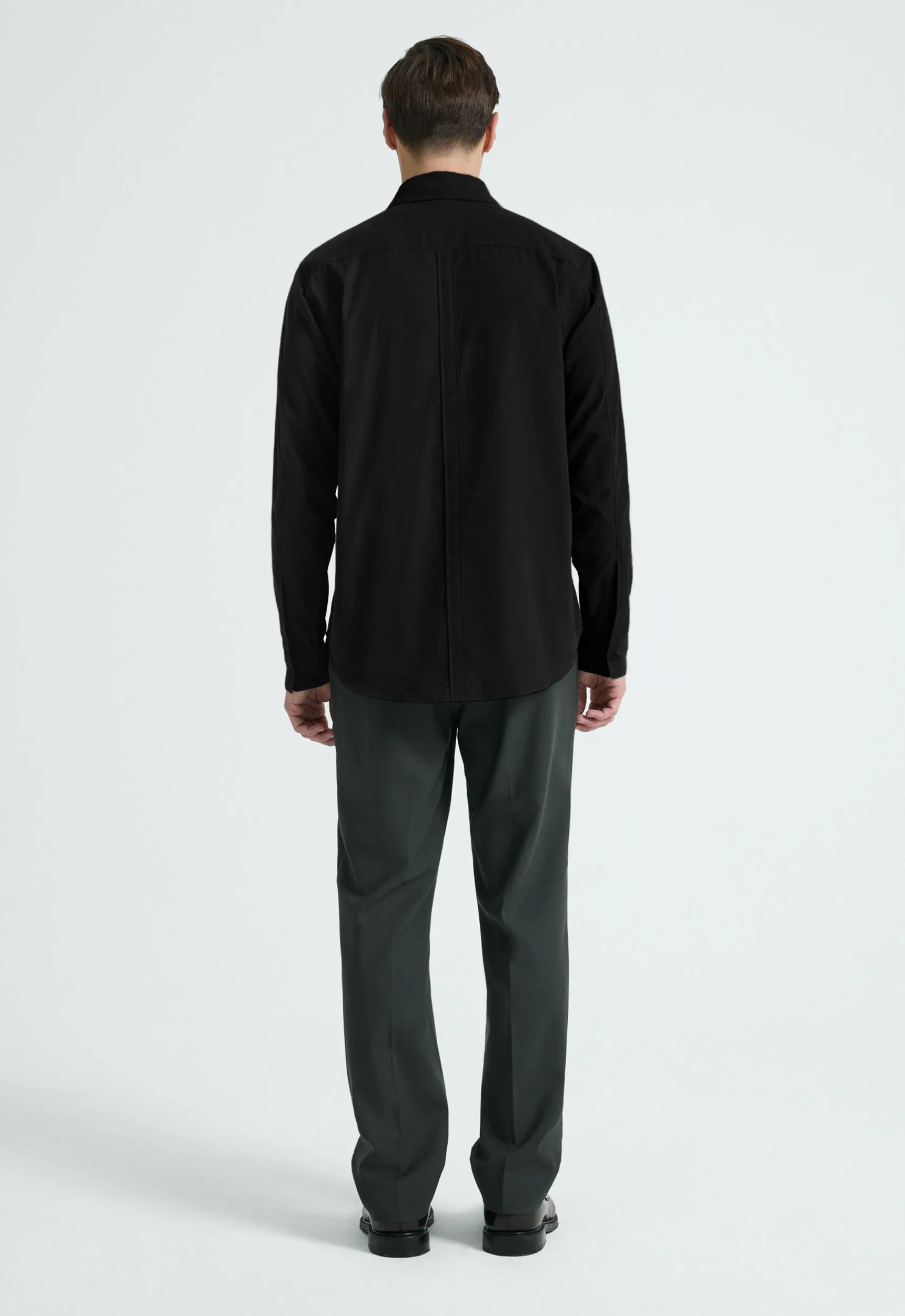 Yokem Cotton Shirt - Black