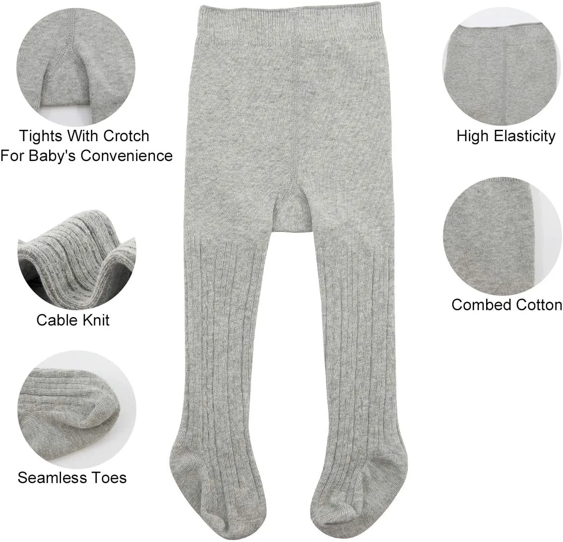 Zando Infant Soft Tights Toddler Seamless Leggings Tights for Baby Girls Winter Knit Warm Newborn Pants Stockings