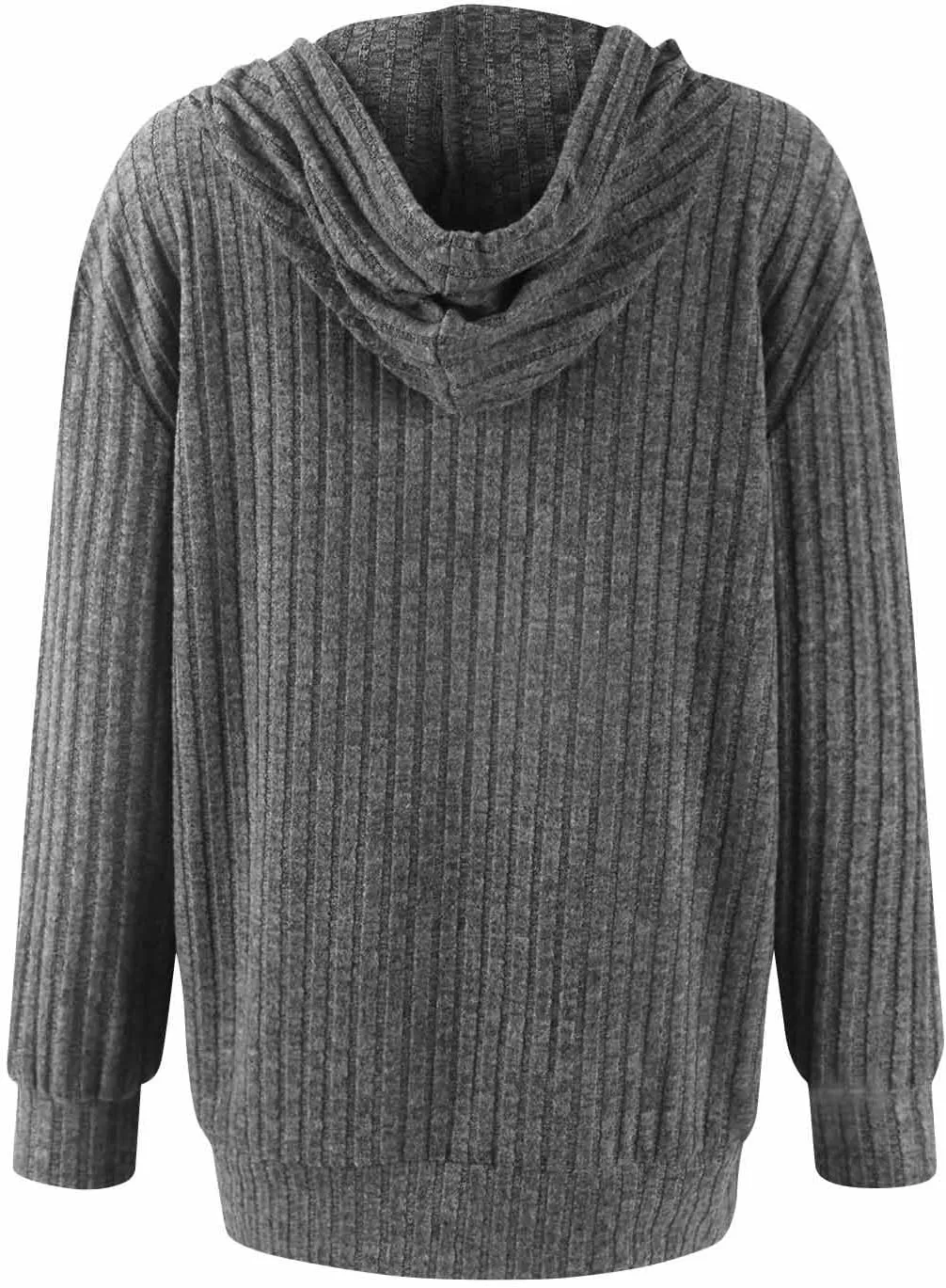 Zip Up Hoodie Women Oversized Sweaters Hoodies Casual Drawstring Lightweight Knit Workout Zip Up Jackets with Pockets