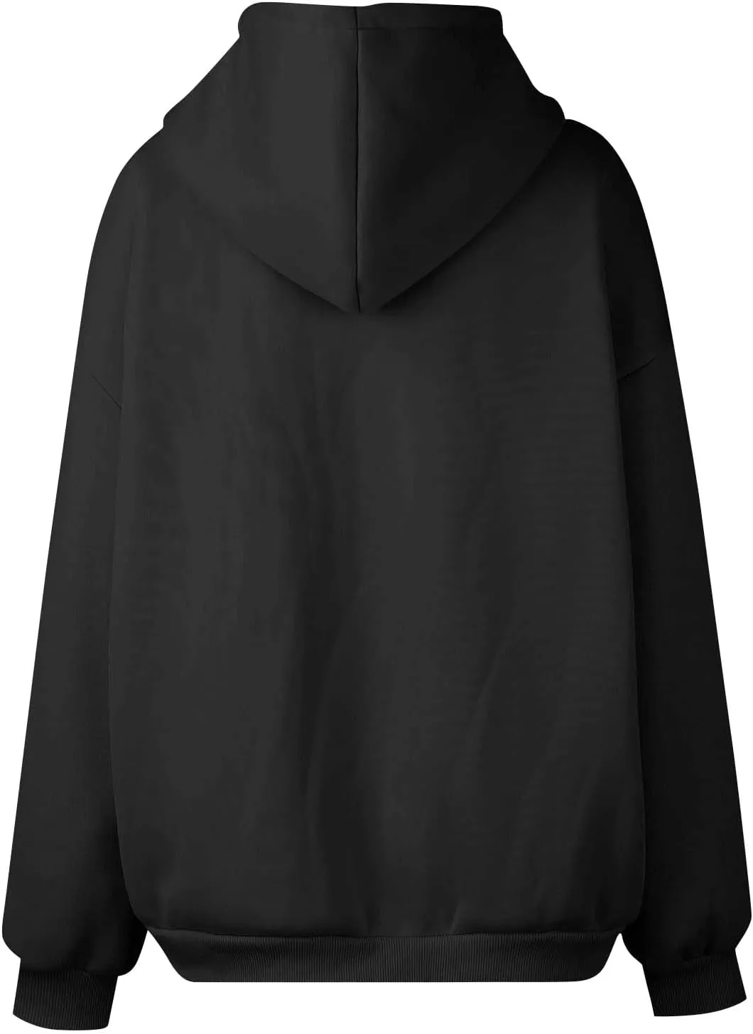 Zip Up Hoodie Women Y2k Long Sleeve Drawstring Hooded Overiszed Sweatshirt Casual Comfy Soft Fall Jackets 2024